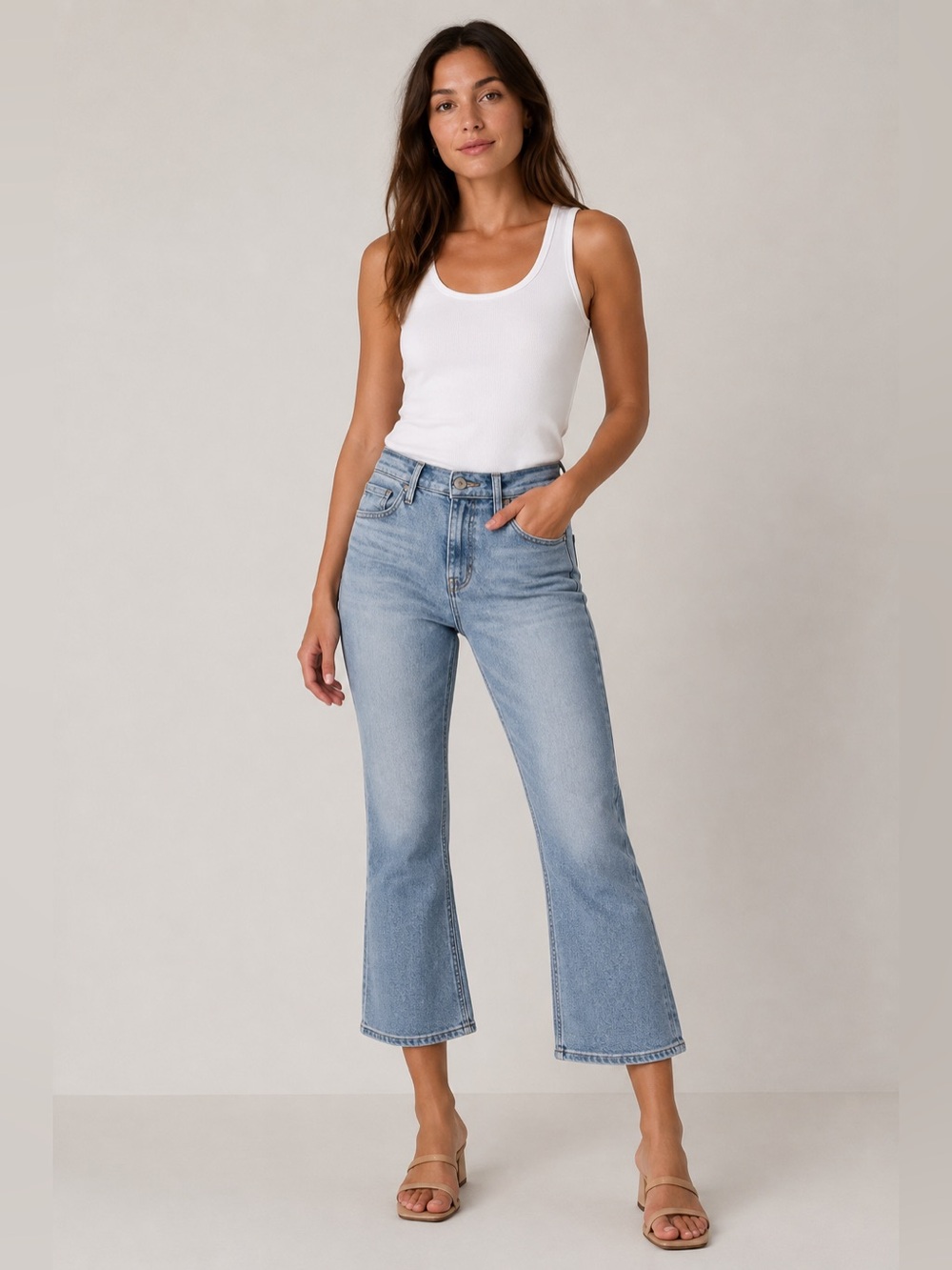 AG Adriano Goldschmied Farrah Boot Crop Flare Jeans